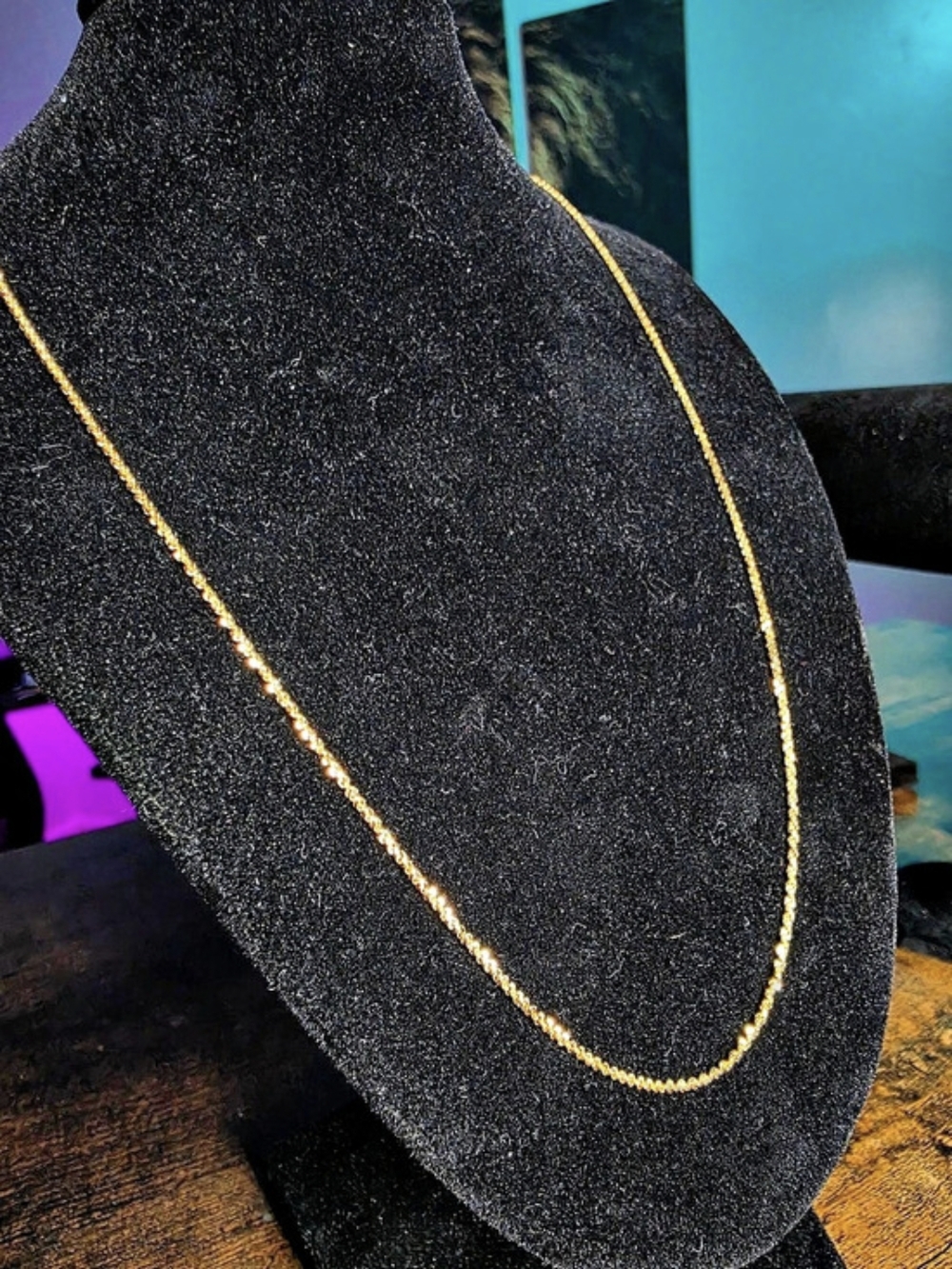14k Gold Vermeil Twisted Rock Link Necklace (20in)